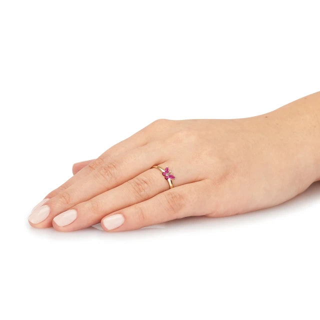 Bague à breloques papillon