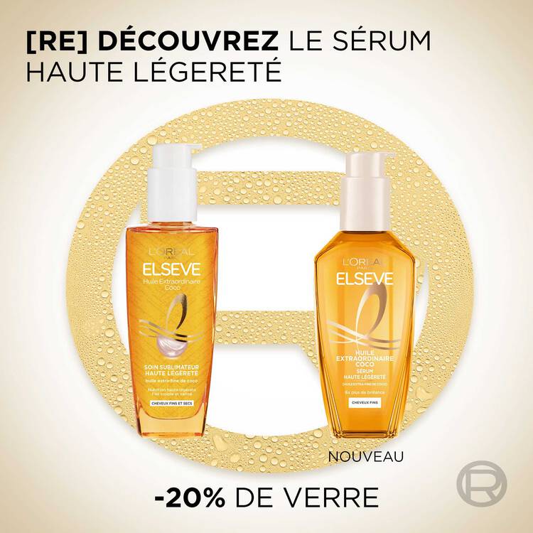 L'Oréal Paris Elseve Huile Extraordinaire Coco Sérum Haute Légéreté Cheveux Fins