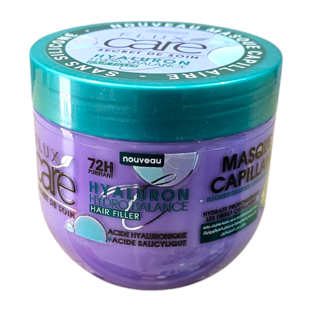 مجموعة فلكس كير سيكريت للعناية ثنائية الاستخدام قبل الشامبو وقناع هيالورون هيدرو بالانس