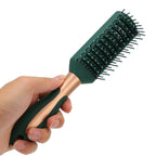 Brosse à Cheveux à Neuf Rangées, Peigne à Nervures de Massage Design Creux Polyvalent pour Peigne à Nervures de Salon de Coiffure