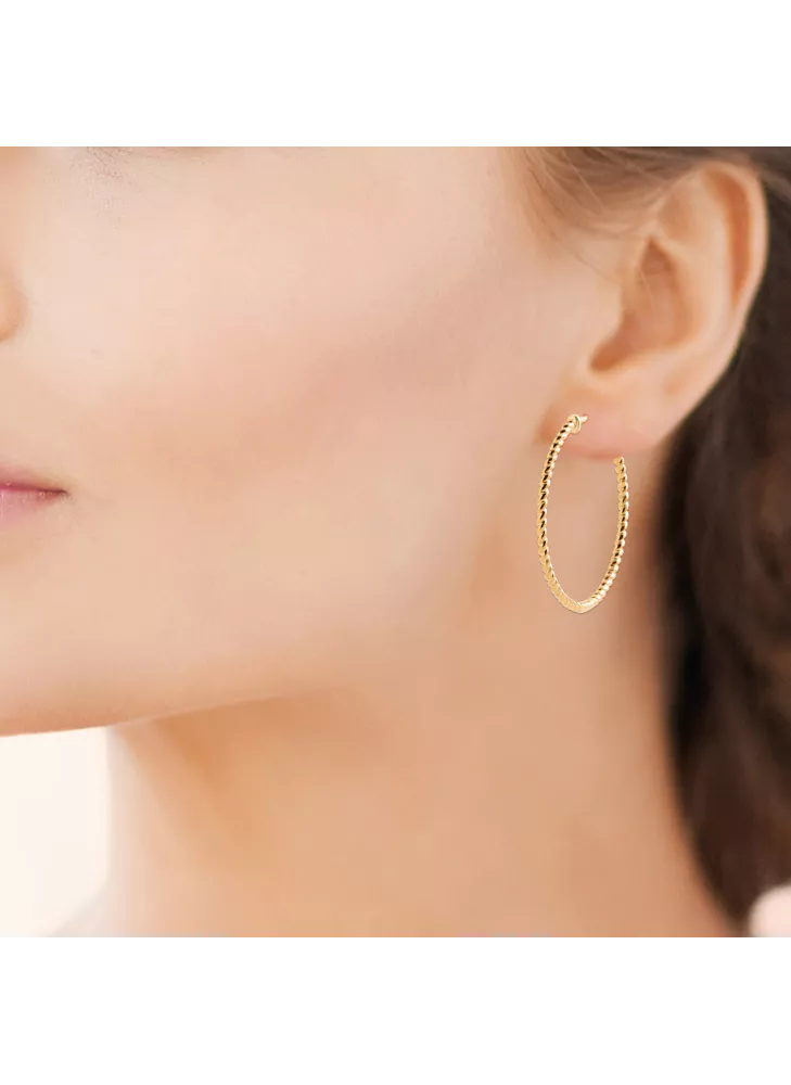 Boucles créoles plaqué or torsadées