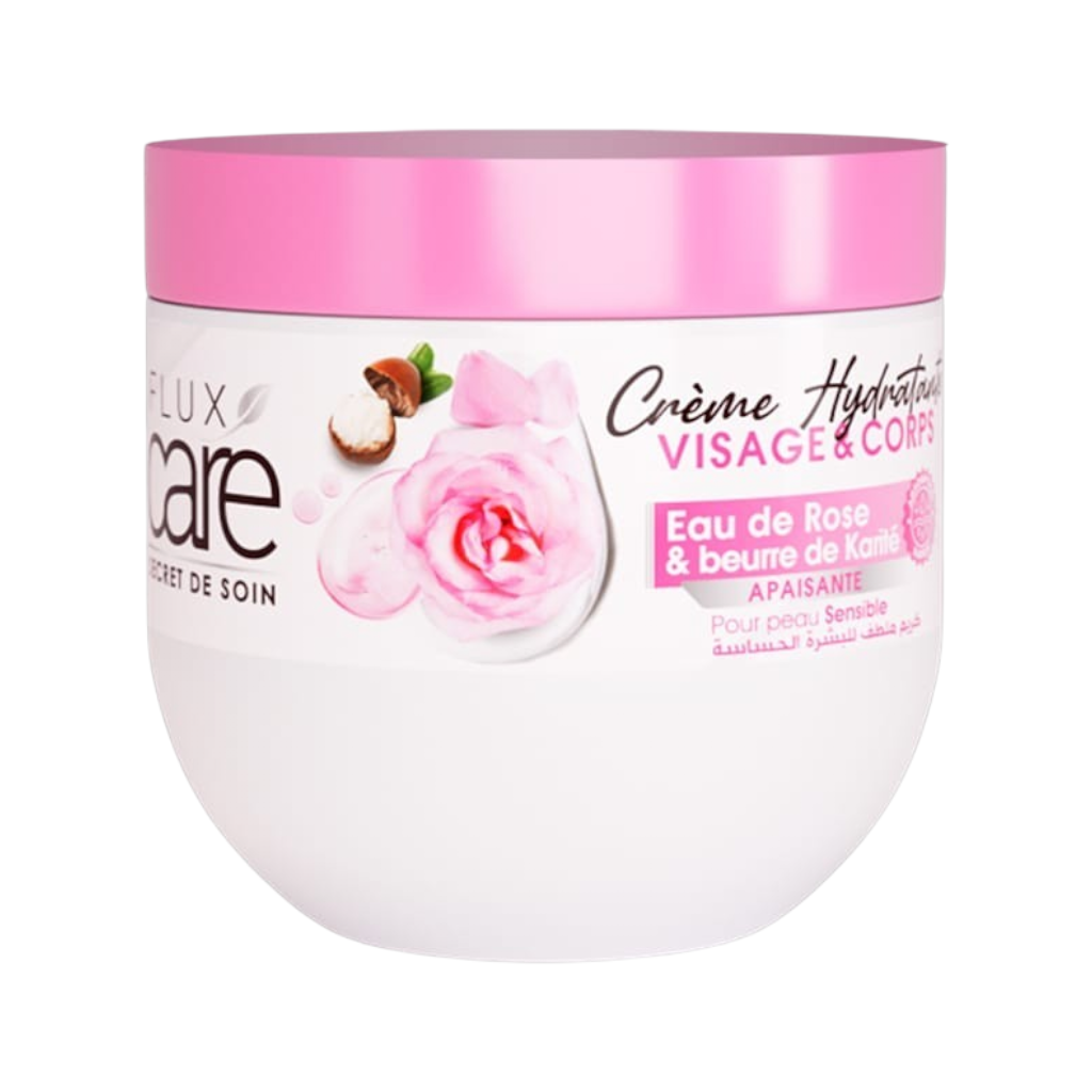 Flux Care Secret De Soin Crème Hydratante Visage & Corps Eau De Rose Beurre De Karité