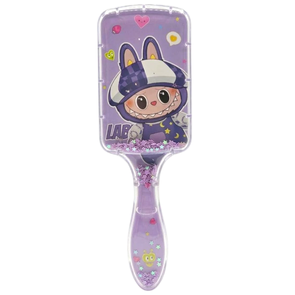 Brosse À Cheveux Labubu Paillettes Mobiles 1Pc