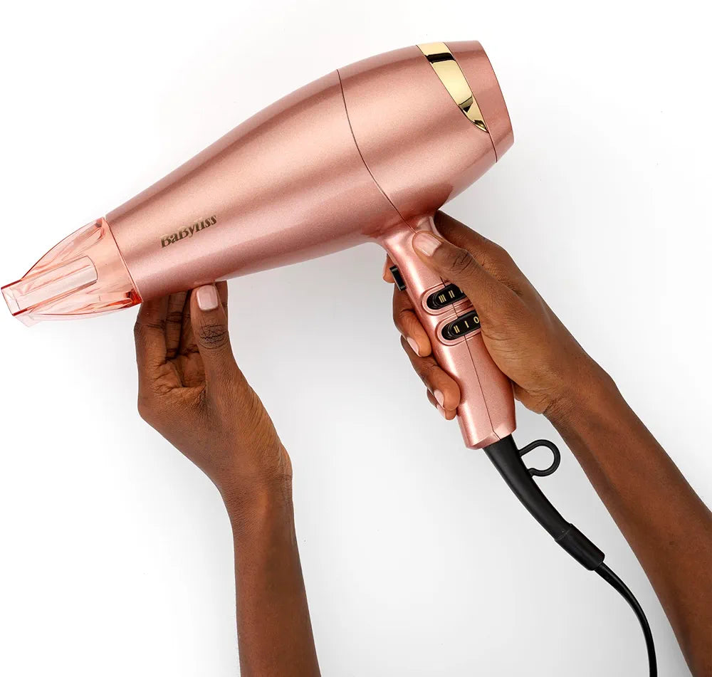 Babyliss Sèche-Cheveux Rose Gold - Sèche-Cheveux Léger Et Puissant 2100 Watts Avec Technologie Ionique