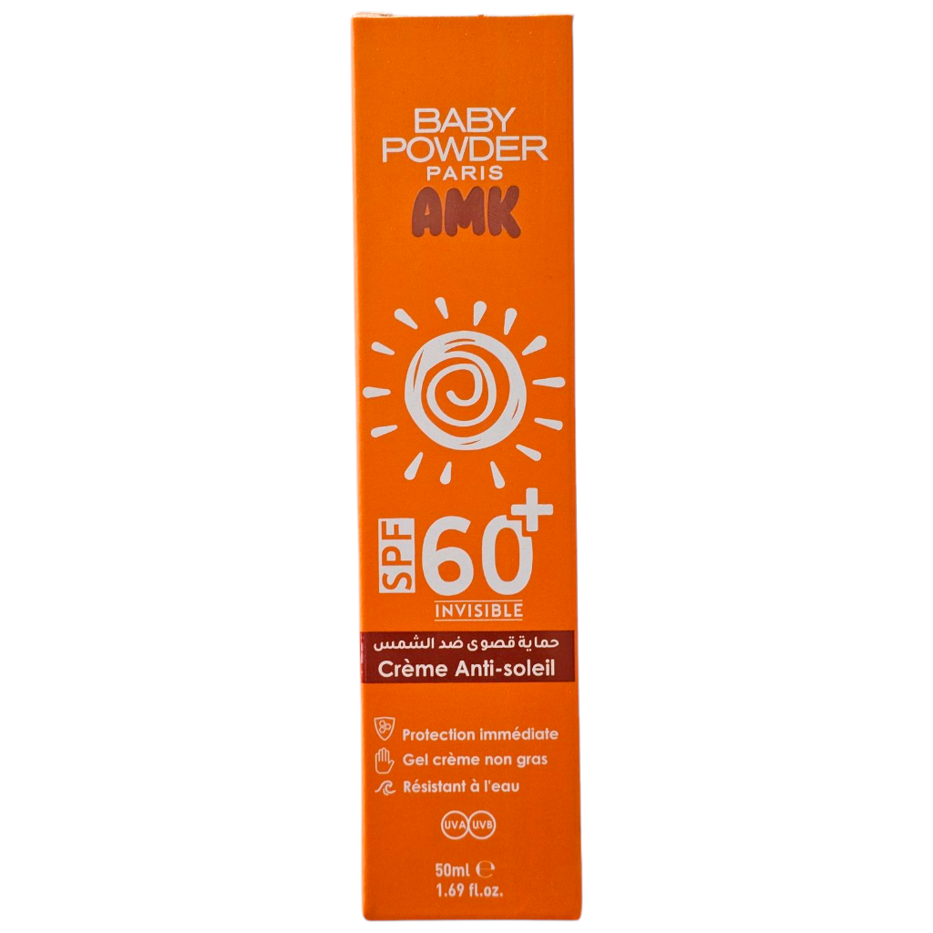 Baby Powder Paris Amk 60+Spf Invisible Créme Anti- Soleil