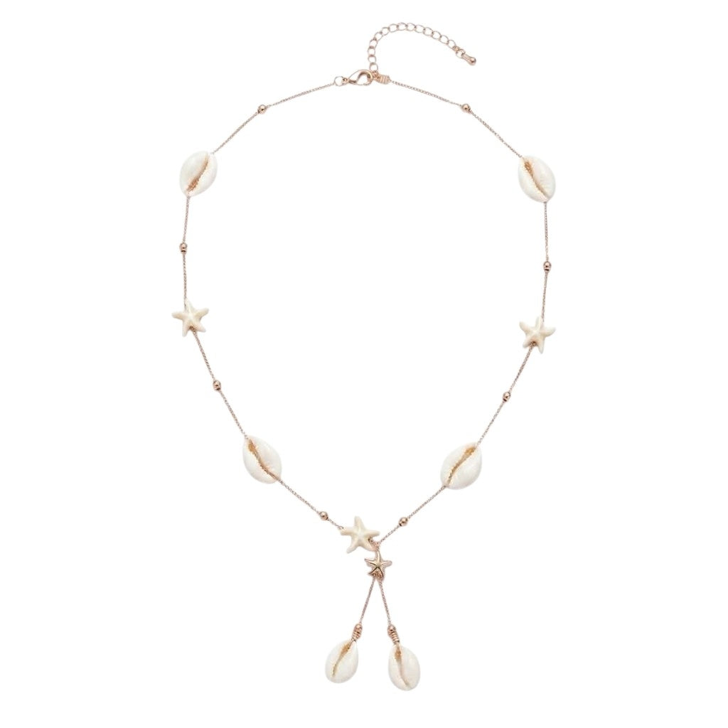 Collier Coquillages & Étoiles De Mer – Doré