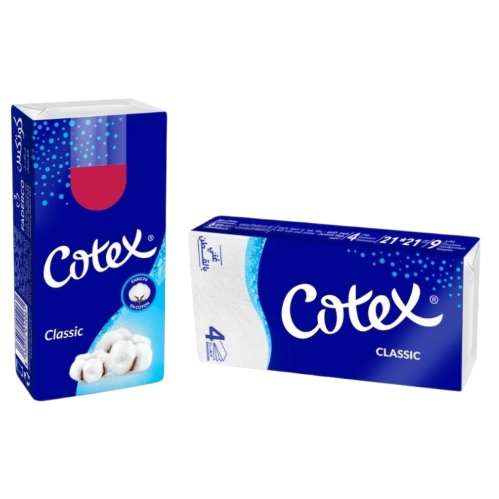 Cotex Mouchoirs En Étui Classique 4 Plis 9x10 Pcs