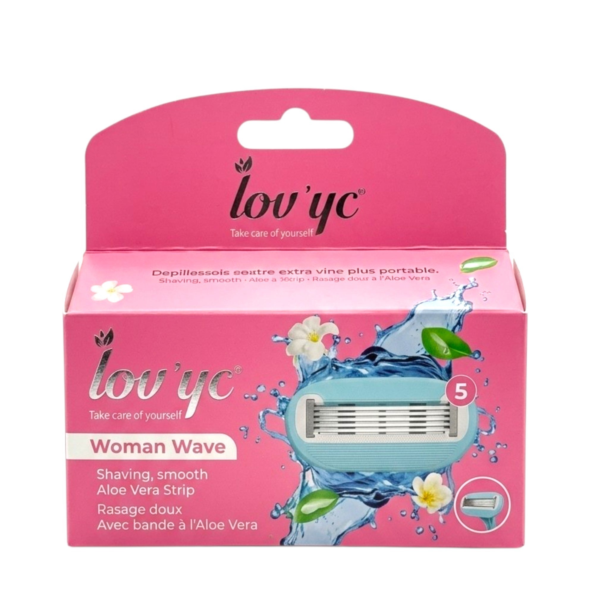 Lov’yc Rasoir Femme 5 Lames Woman Wave – Aloe Vera 1 Pièce