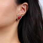 Boucles D'oreilles « Cœur De Velours » & Volutes Dorées