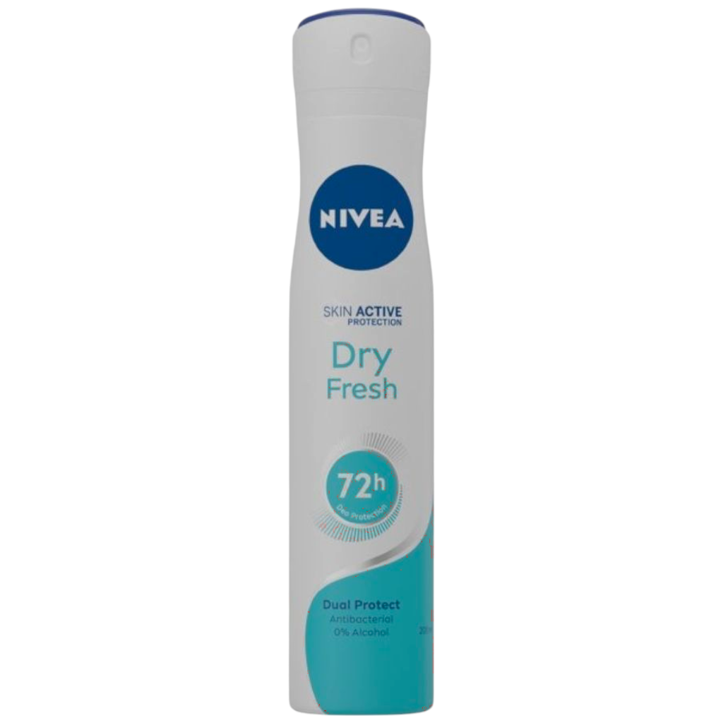 Nivea Déodorant Femme  Anti-Transpirant Dry Fresh 72H Dual Protect 0% Alcool