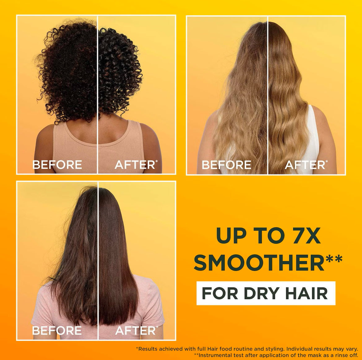 قناع غارنييه فروكتس المغذي للشعر الجاف بخلاصة الموز 3 في 1