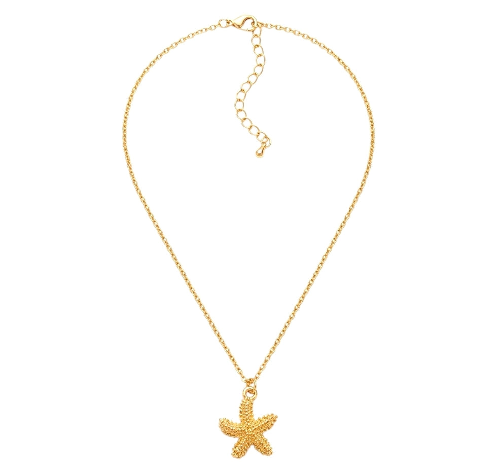 Collier D'été Élégant – Étoile De Mer Dorée Décorative