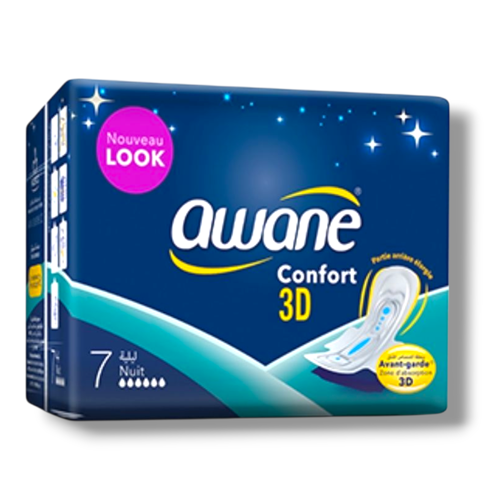 Awane Serviette Serviettes Confort 3D Nuit X07