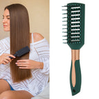 Brosse à Cheveux à Neuf Rangées, Peigne à Nervures de Massage Design Creux Polyvalent pour Peigne à Nervures de Salon de Coiffure