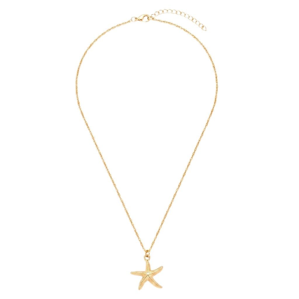 Collier Doré Avec Pendentif Étoile De Mer ✨