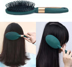 Brosse démêlante, brosse de massage à coussin d'air, outil de coiffage, manche mat confortable pour cheveux lisses et bouclés, utilisable sur cheveux mouillés et secs.