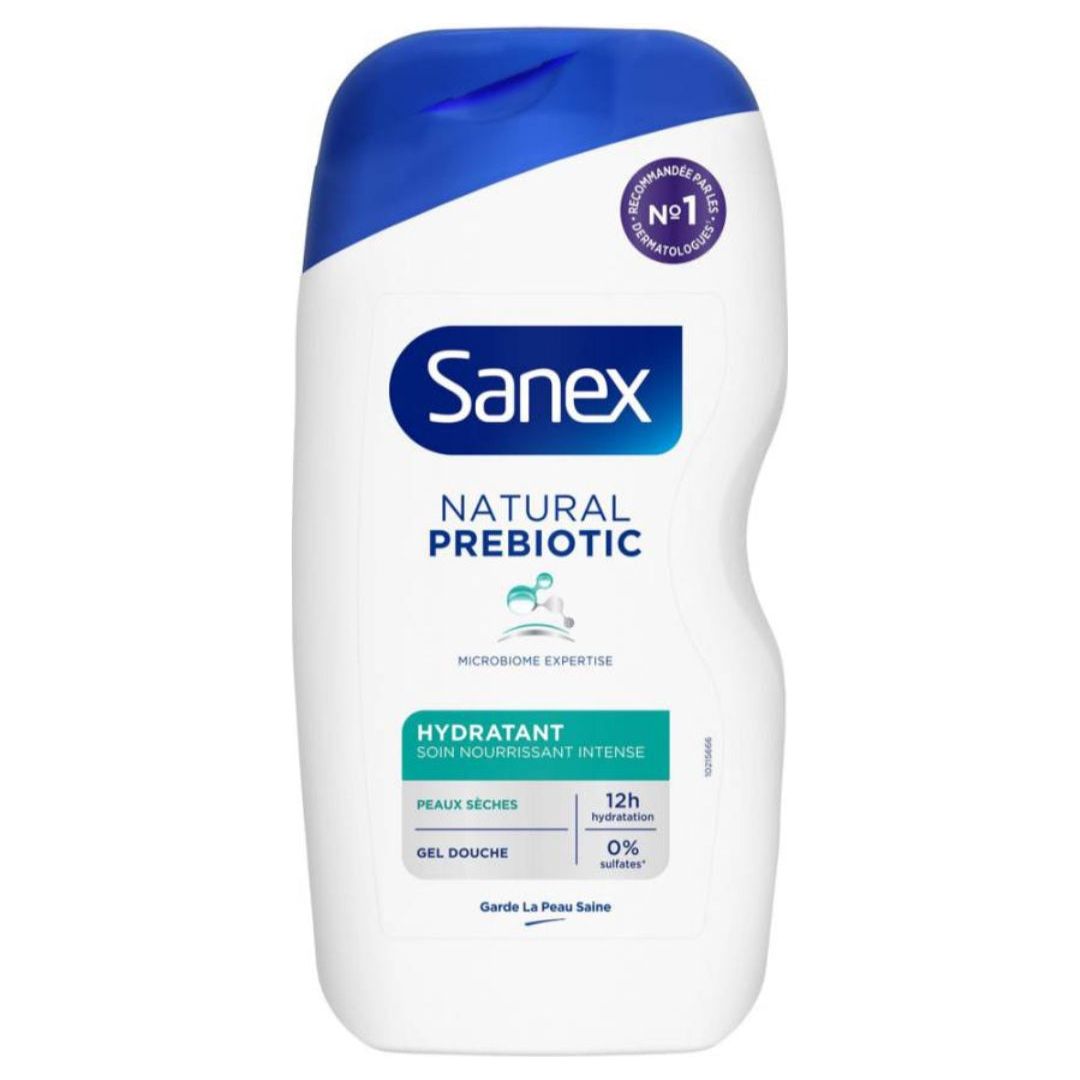Sanex Natural Prebiotic Microbiome Expertise Hydratant Soin Nourrissant Intense Peaux Seches 0% Sulfates
