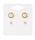 Boucles D’Oreilles Cercle Doré & Perle – Tendance Femme