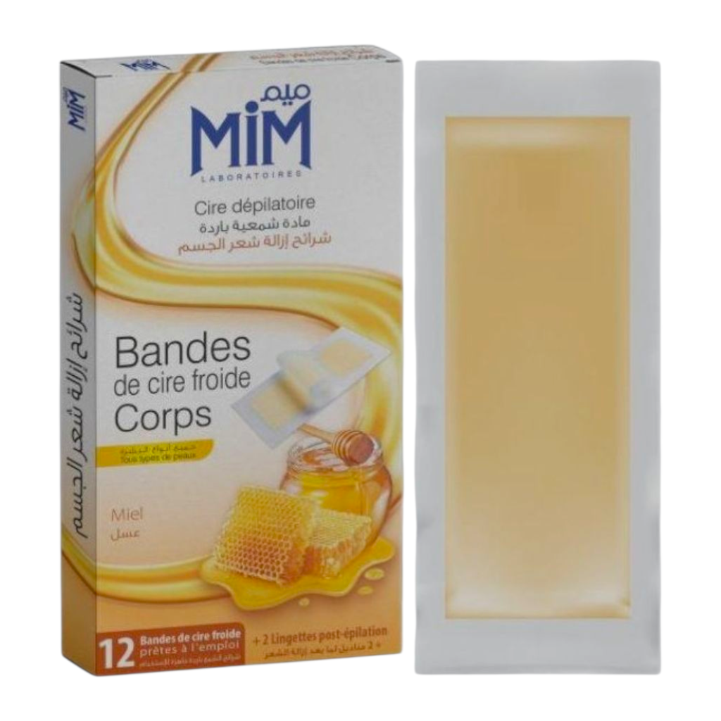 شرائح الشمع البارد من ميم لإزالة شعر الجسم، 12 شريحة جاهزة للاستخدام