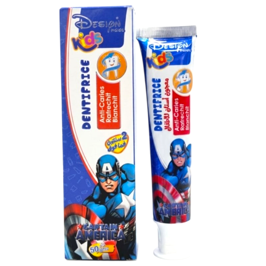 Desiyn Kids Dentfrice Anti-Caries Rafraîchit Blanchit Captain America