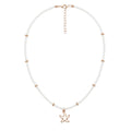 Collier Femme Perles Blanches Avec Pendentif Étoile De Mer Doré ✨