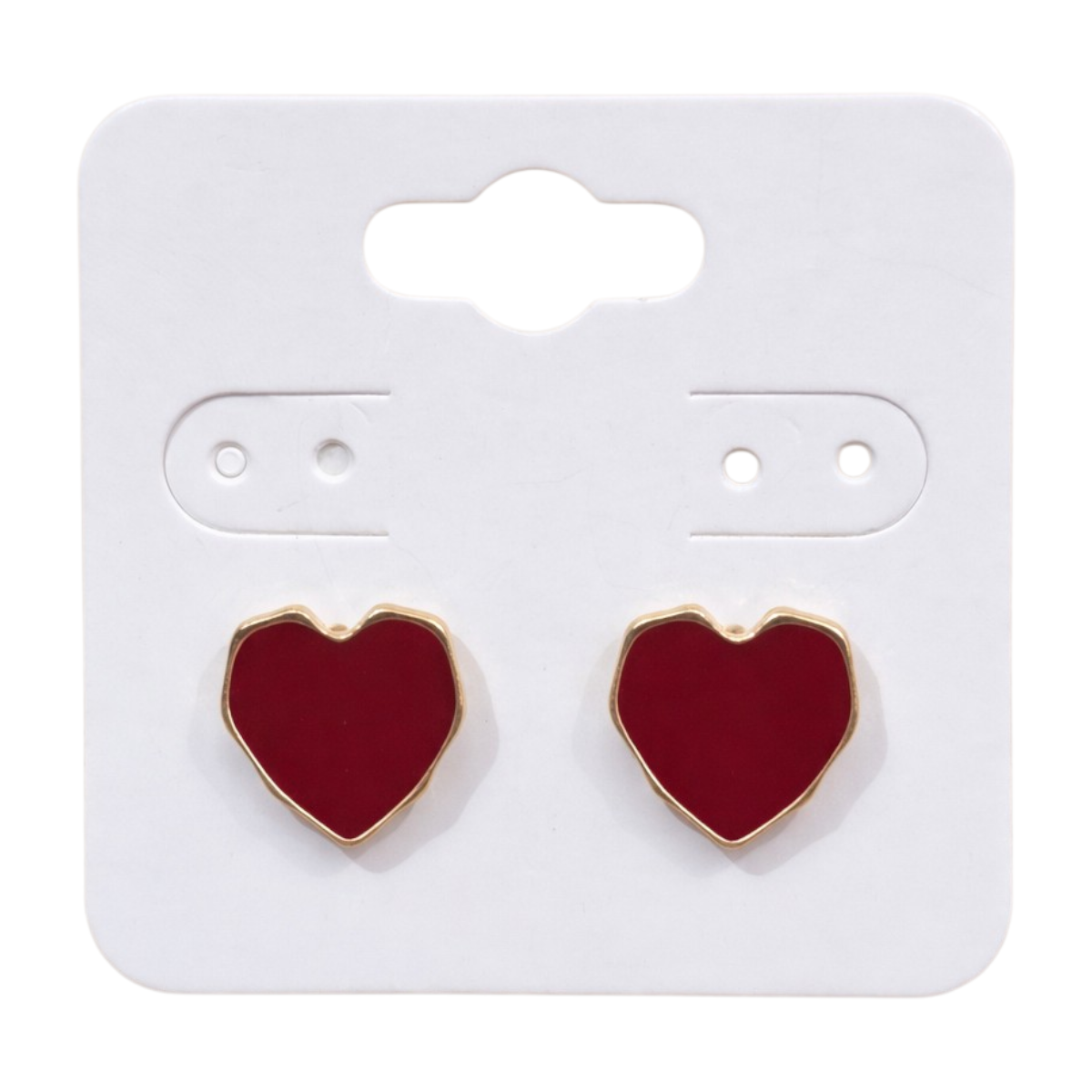 Clous D'Oreilles Amour" Rouge Bordeaux
