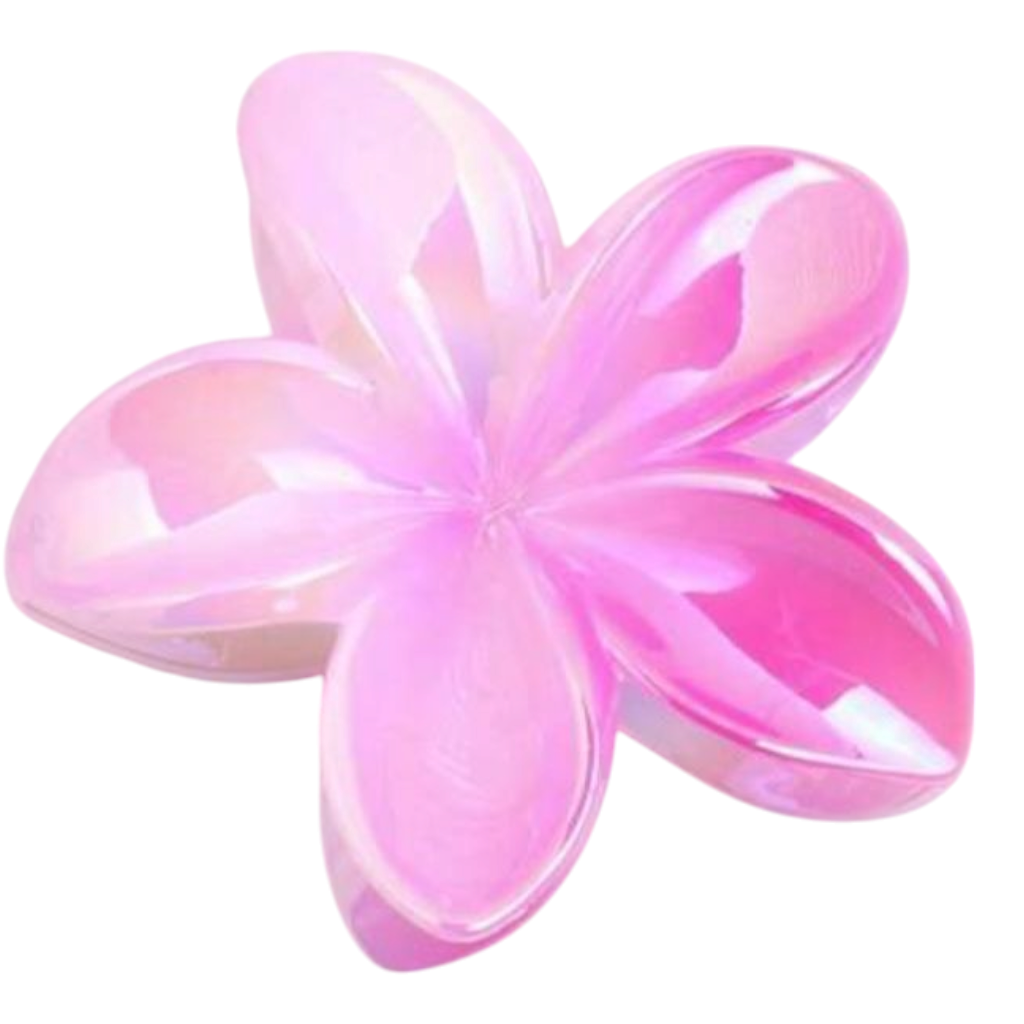 مشبك شعر على شكل زهرة، قطعة واحدة من مشبك الشعر على شكل زهرة وردية