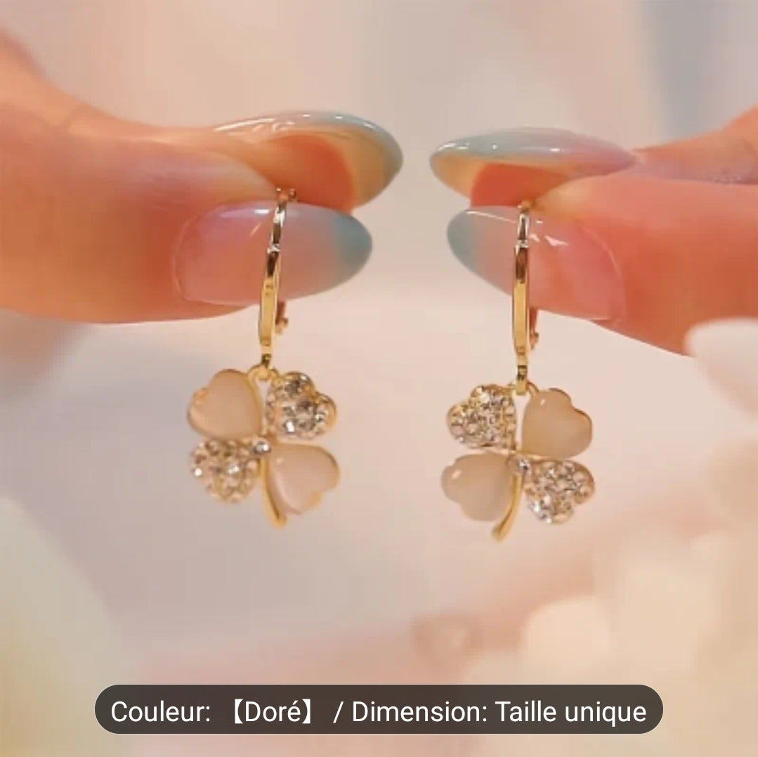 Boucles D'Oreilles "Trèfle De Chance" – Un Classique Indémodable