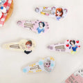 2Pcs Pinces À Cheveux Disney Elsa Blanche-Neige Anna Pinces À Cheveux Latérales