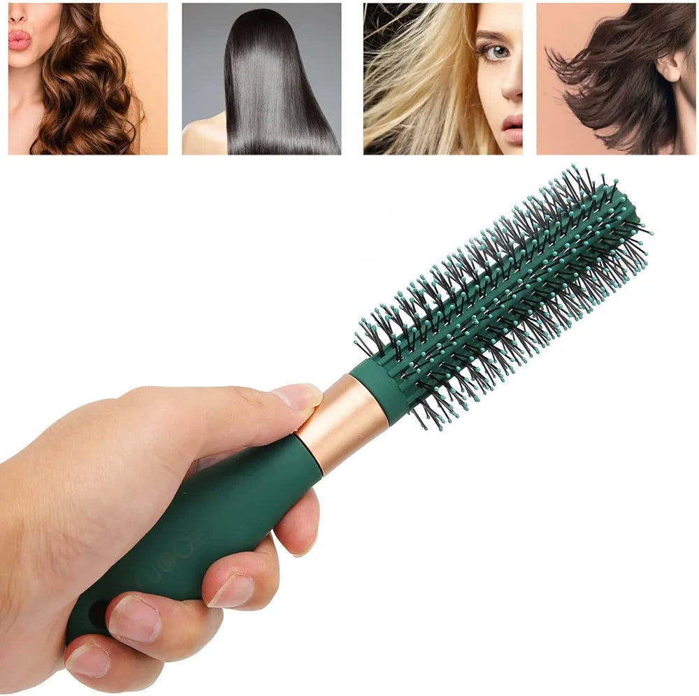 Brosse à Cheveux Ronde pour Brushing, Brosse à Cheveux Ronde Professionnelle avec Poignée Confortable pour le Coiffage et le Volume de Soufflage, Peigne de Toilettage pour Salon à(Brosse ronde)