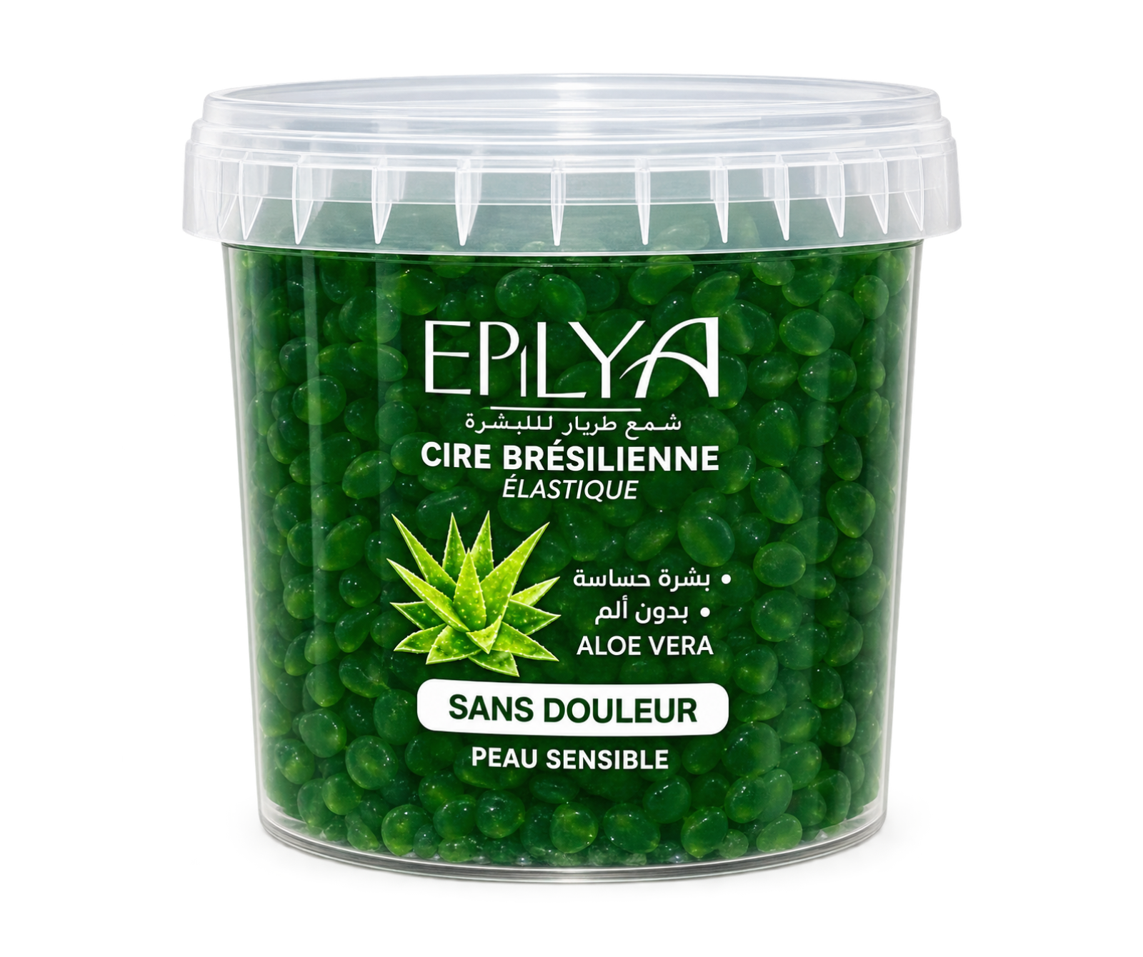 Epilya Cire Brésilienne Élastique À L’aloe Vera – Cire À Épiler Pour Peau Sensible