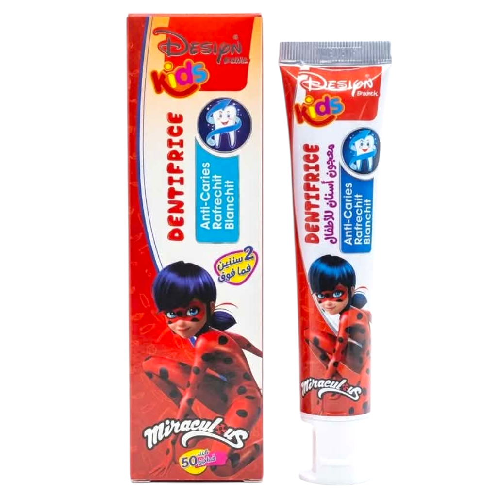Desiyn Kids Dentfrice Anti-Caries Rafraîchit Blanchit Miraculous