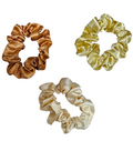 Chouchous En Satin Chouchous Élastiques De Différentes Couleurs Attache-Cheveux Simples Et Élégants 3Pcs