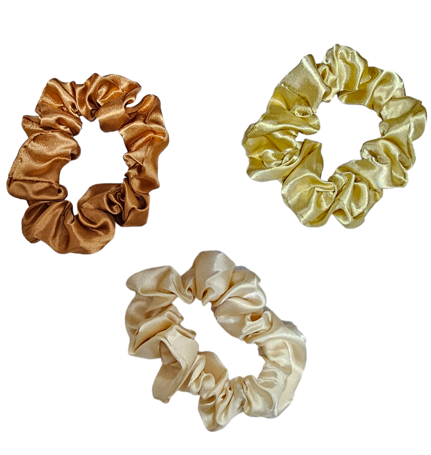 Chouchous En Satin Chouchous Élastiques De Différentes Couleurs Attache-Cheveux Simples Et Élégants 3Pcs
