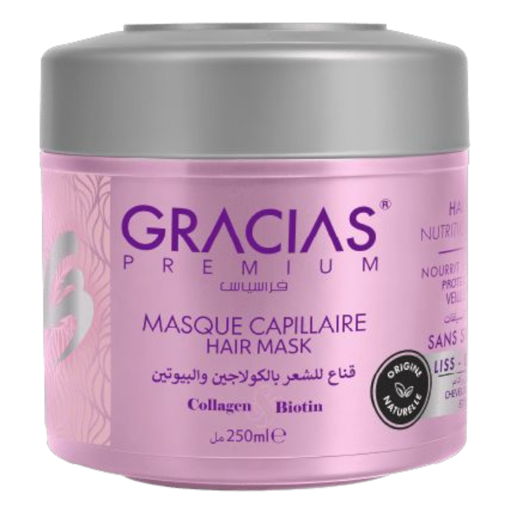 قناع الشعر الخالي من الكبريتات من جراسياس للشعر العادي والناعم