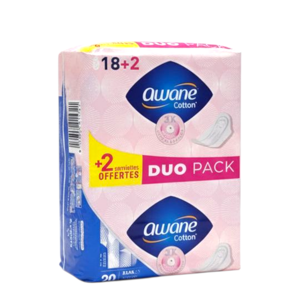 Awane Cotton 3X Plus De Douceur Dou Pack 18 Serviettes + 2