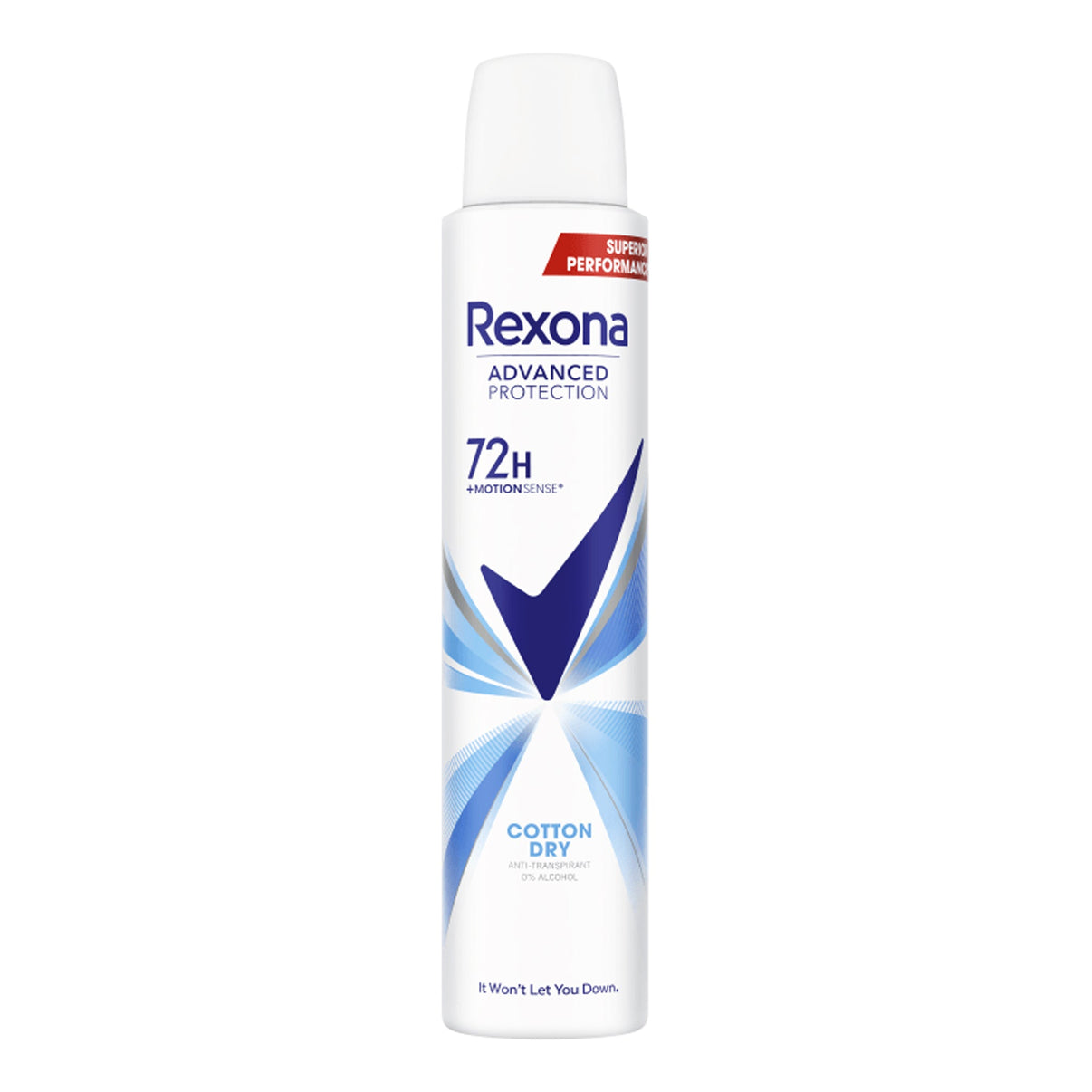 Rexona Déodorant Cotton Dry 72H + Motion Sensé Anti-Transpirant 0% Alcool