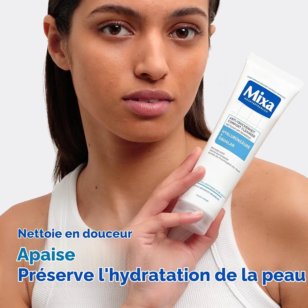 Mixa Sensitive Skin Expert - Anti-dryness Comfort Cleanser Hyaluronic Acid  Squalane