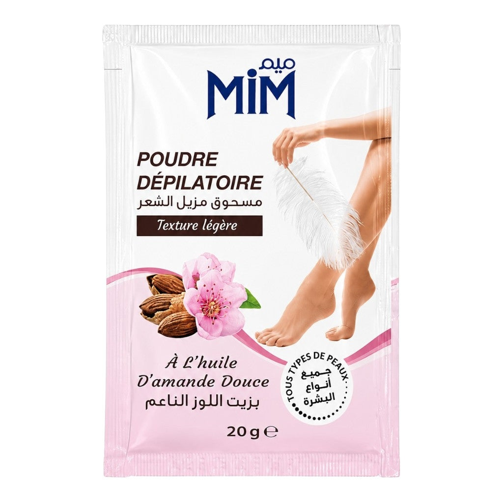 Mim Poudre Dépilatoire Texture Légére À L'huile D'amande Douce Tiustypes De Peaux