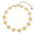 Collier Marguerites Dorées Avec Cœur – Bohème Chic 🌼