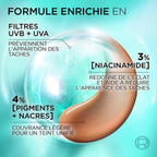 لوريال باريس برايت ريفيل سائل مضاد للأشعة فوق البنفسجية بعامل حماية من الشمس 50 متوسط