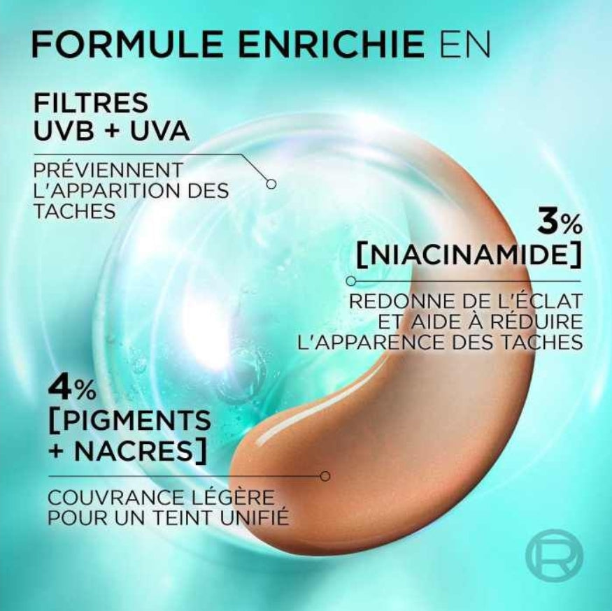 لوريال باريس برايت ريفيل سائل مضاد للأشعة فوق البنفسجية بعامل حماية من الشمس 50 متوسط