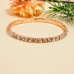 2Bracelet tennis, bracelet CZ extensible, jonc élastique pour femme, bracelet scintillant