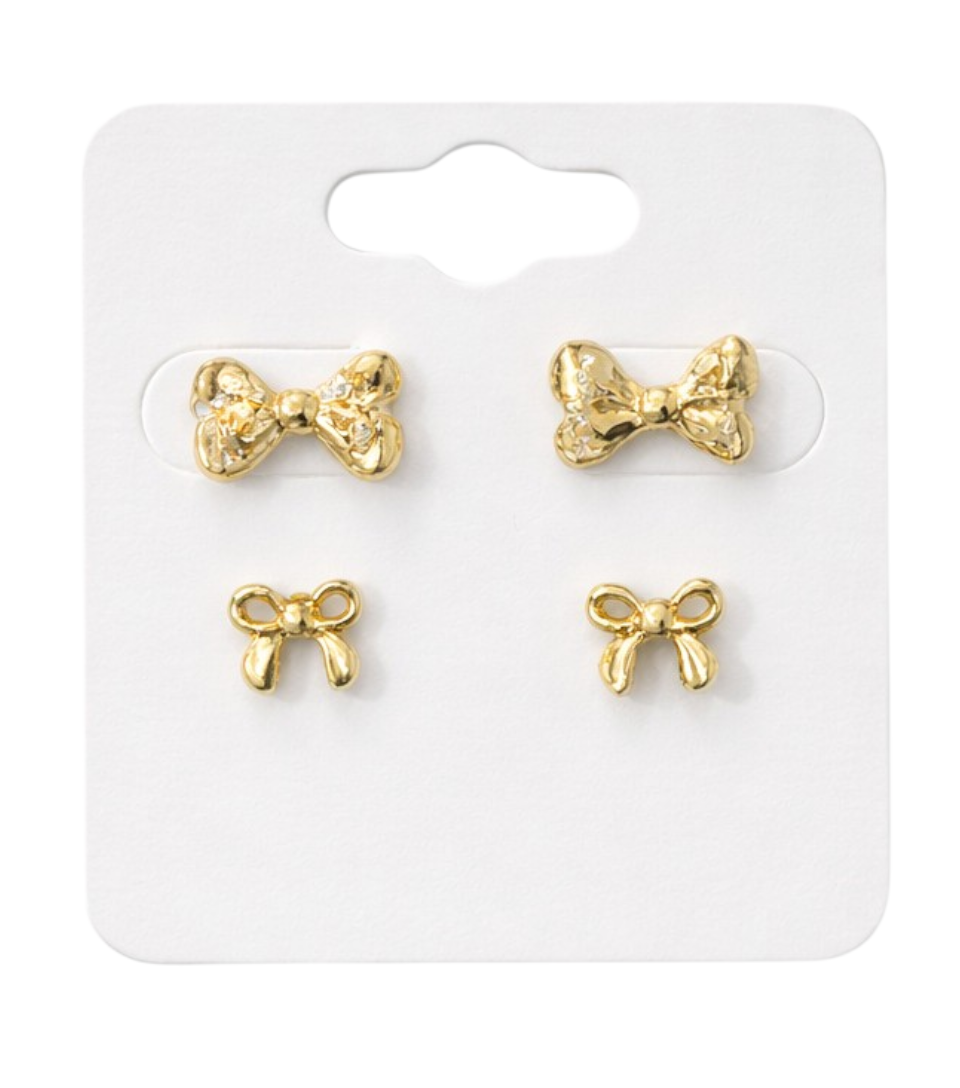 Boucles D’Oreilles Nœud Doré – Élégance Chic