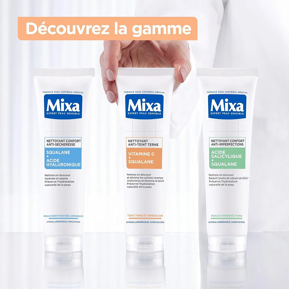 Mixa Expert Peau Sensible Nettoyant Anti-teint Terne Vitamine C Squalane