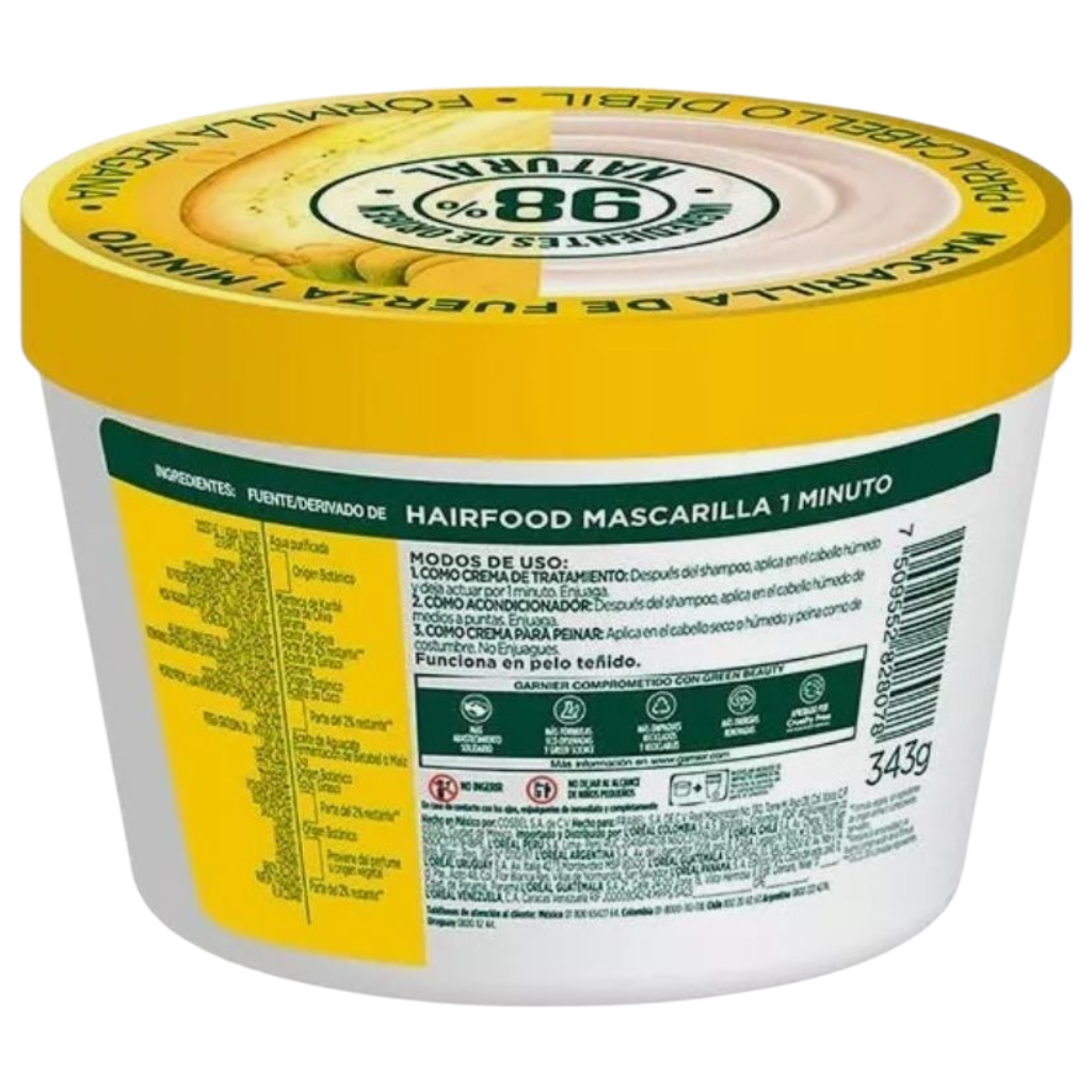 قناع غارنييه فروكتس المغذي للشعر الجاف بخلاصة الموز 3 في 1