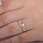 Bague Jardins D'hiver Plaqué Or Jaune Oxyde De Zirconium