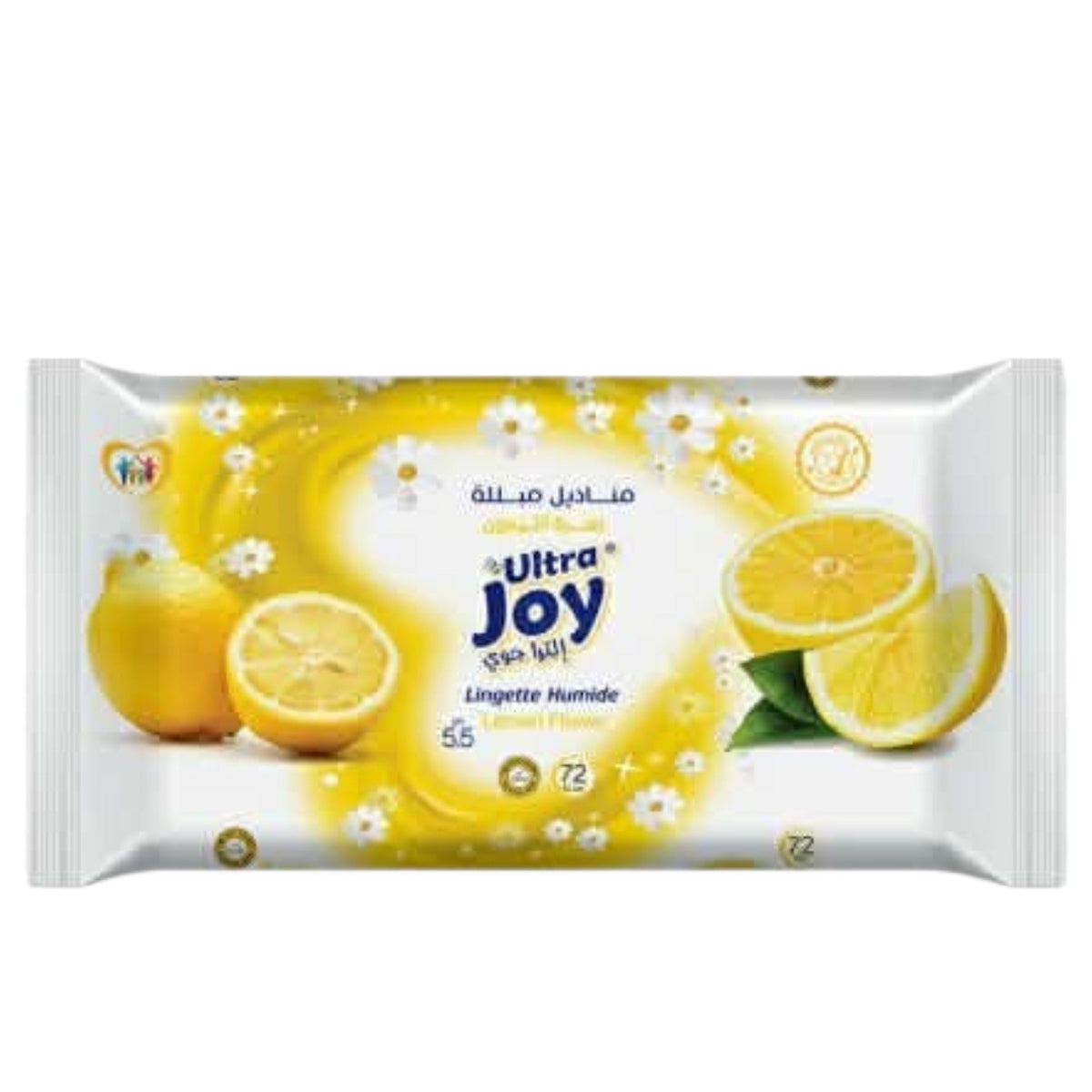 Ultra Joy Lingettes Humides  Parfum Citron 72pièces