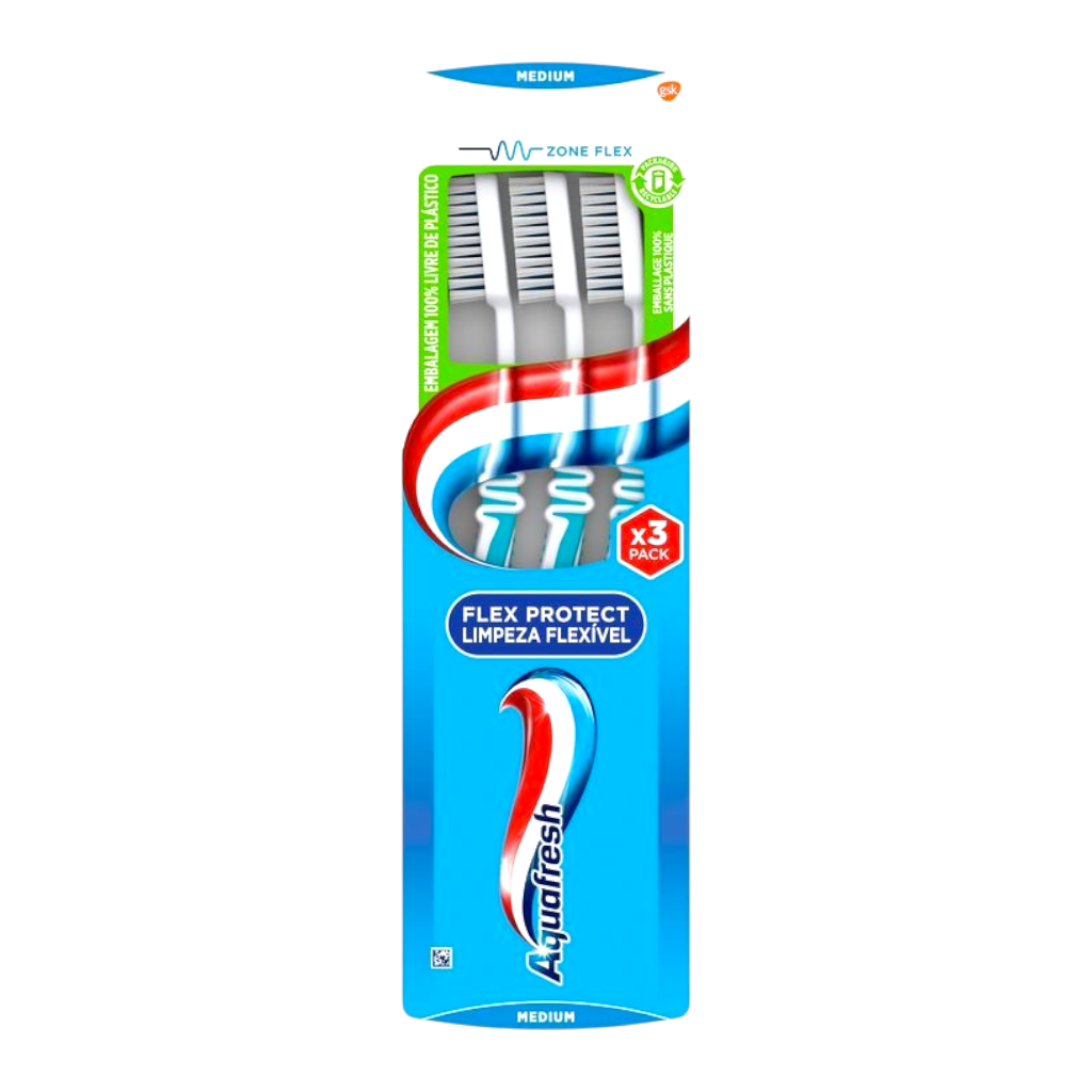 Aquafresh Brosse À Dents Medium Flex Protect 3 Brosses