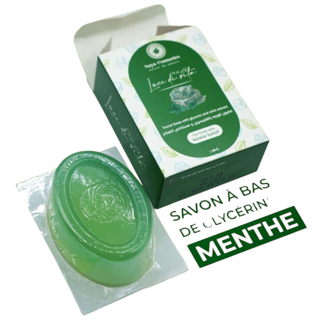 صابون الوجه كوتشي لي فيتا من نانت كوزماتيكس مع خلاصة الجلسرين والنعناع لجميع أنواع البشرة